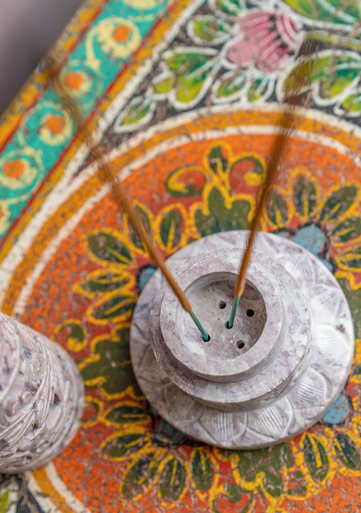 Hand Carved Soapstone Incense Tower - LAST ONE!