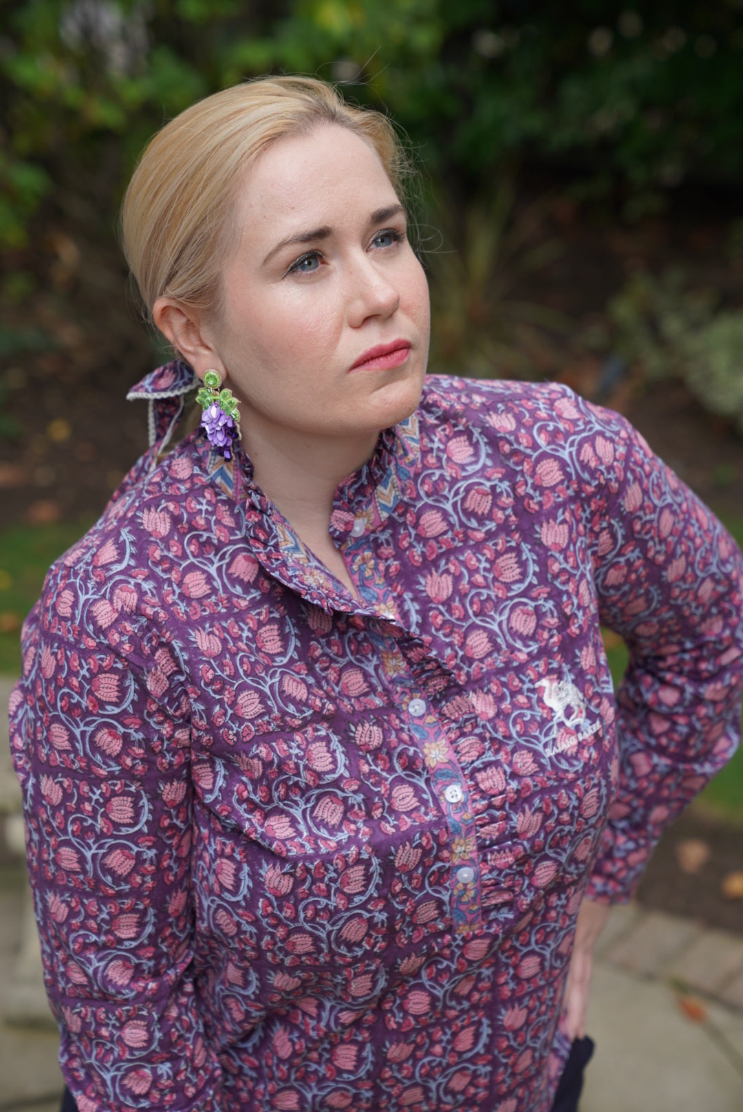 Faria Tunic Blouse in Blooming Vines