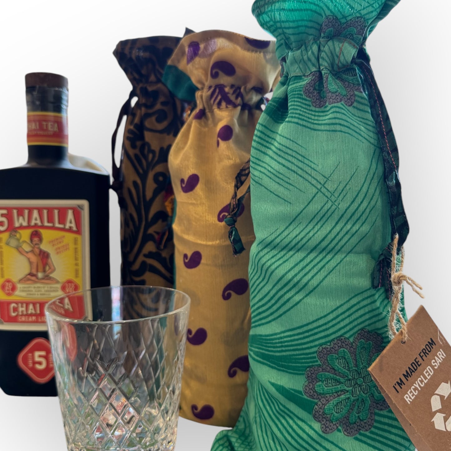 Recycled Sari Bottle Gift Bag - LAST FEW!