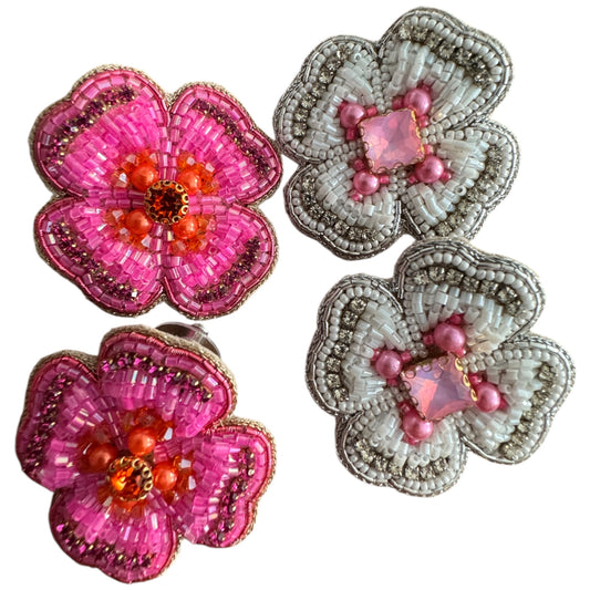 Dogwood Beaded Stud Earrings
