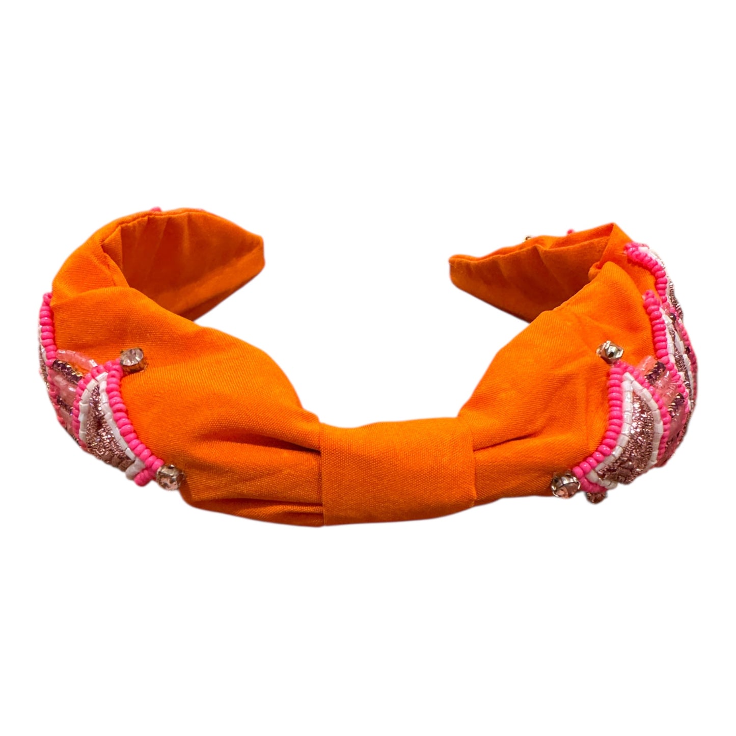 Satin Crepe Beaded Pagoda Headband