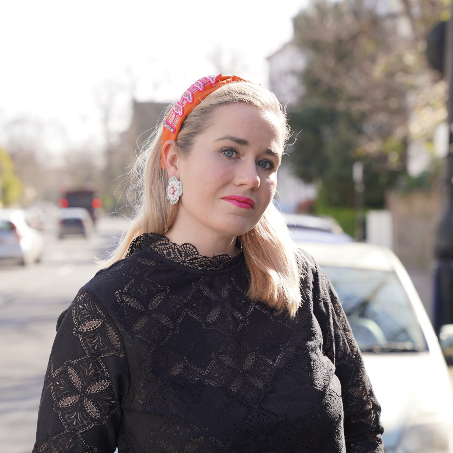 Dogwood Beaded Stud Earrings