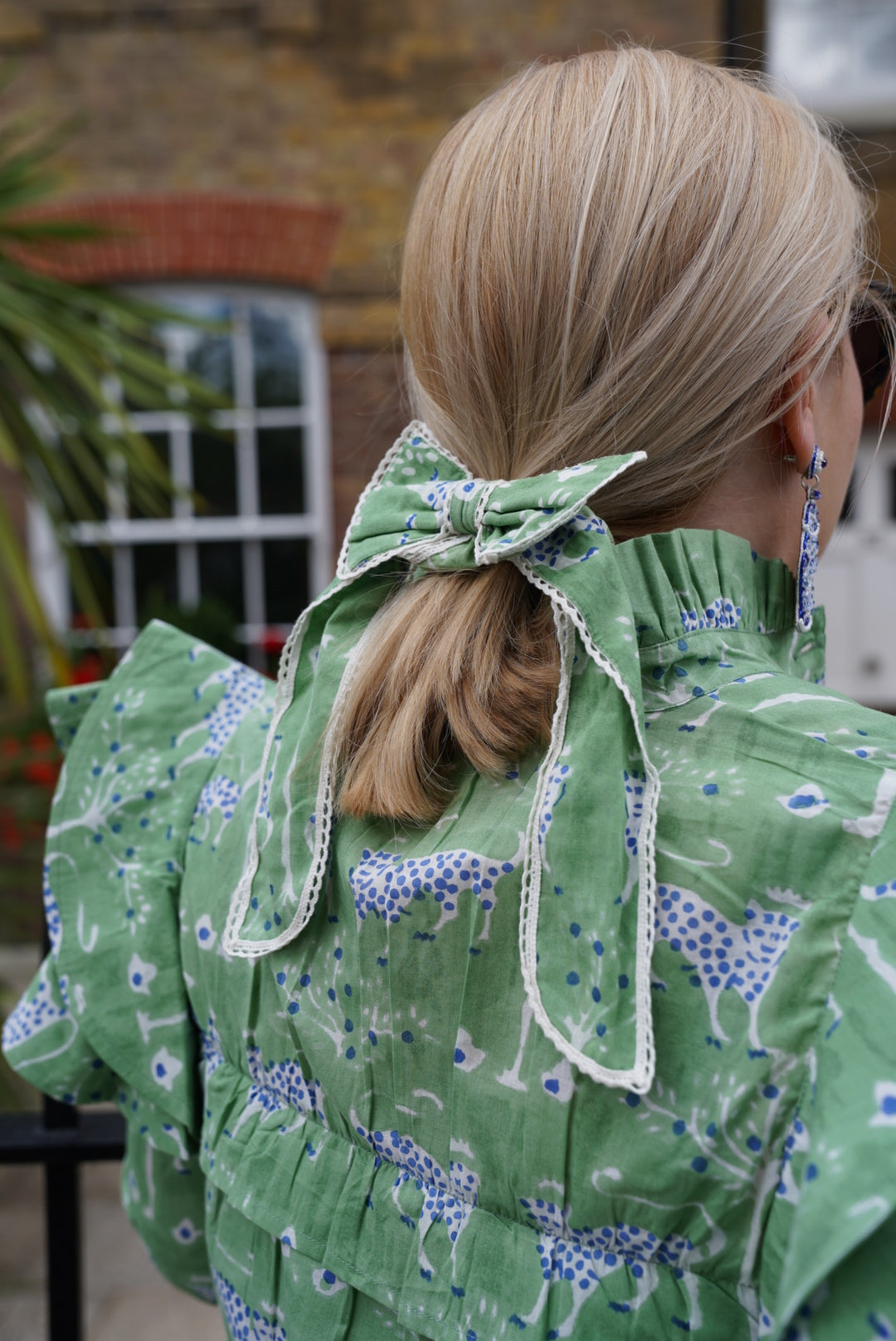 Rani Bow Scrunchie in Leopard Queen