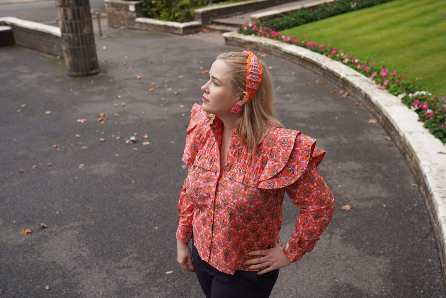 Satin Crepe Pagoda Headband