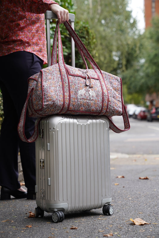 Gayatri Duffle in Cranberry Blooms