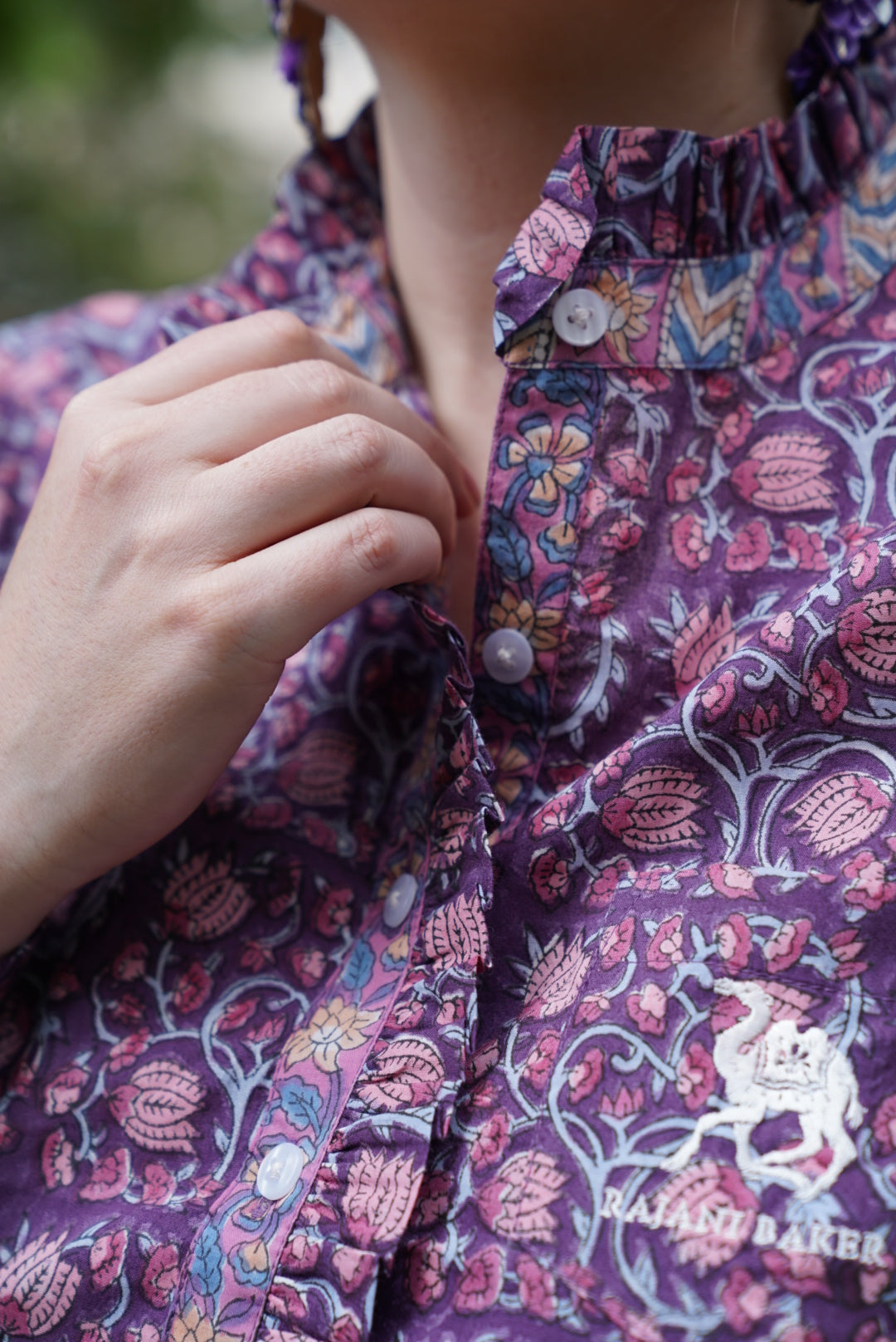 Faria Tunic Blouse in Blooming Vines