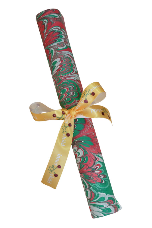[PRE-ORDER] Hand Marbled Holiday Festive Gift Wrapping Paper Sheets