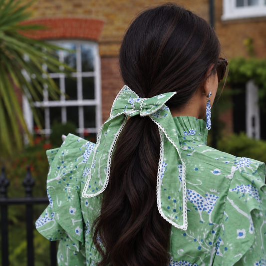 Rani Bow Scrunchie in Leopard Queen