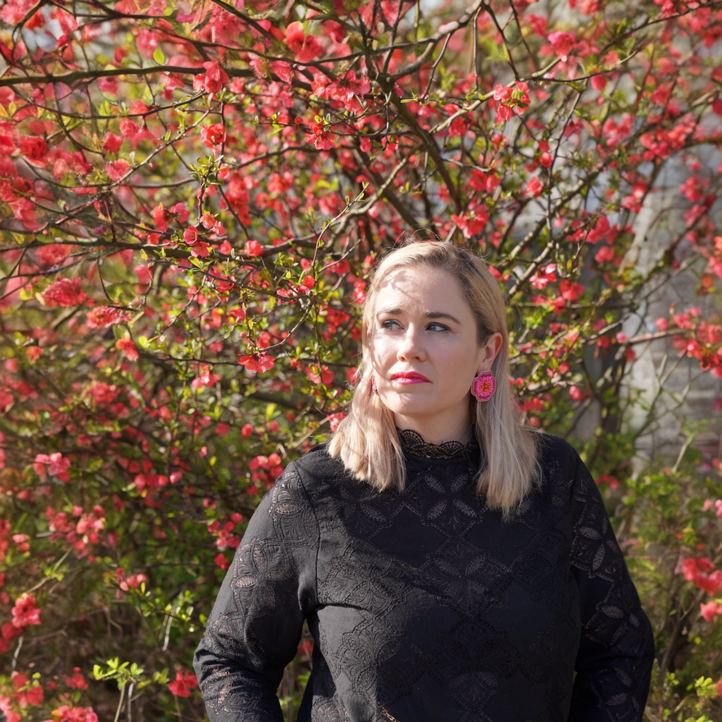 Dogwood Beaded Stud Earrings