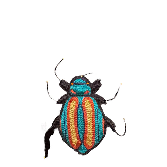 Jeweled Beetle Brooch Pin