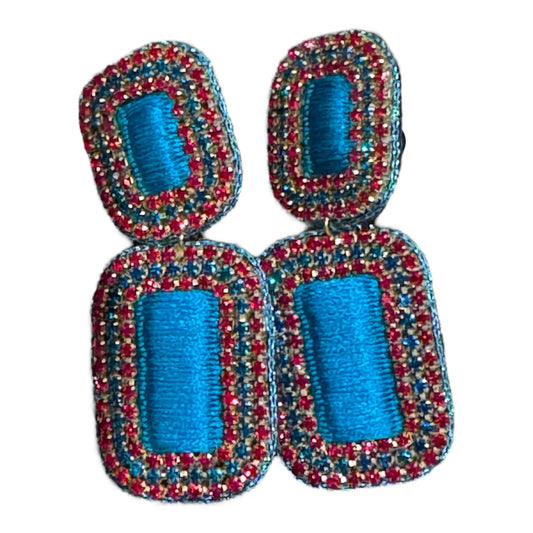 Woven Jewel Drop Earrings