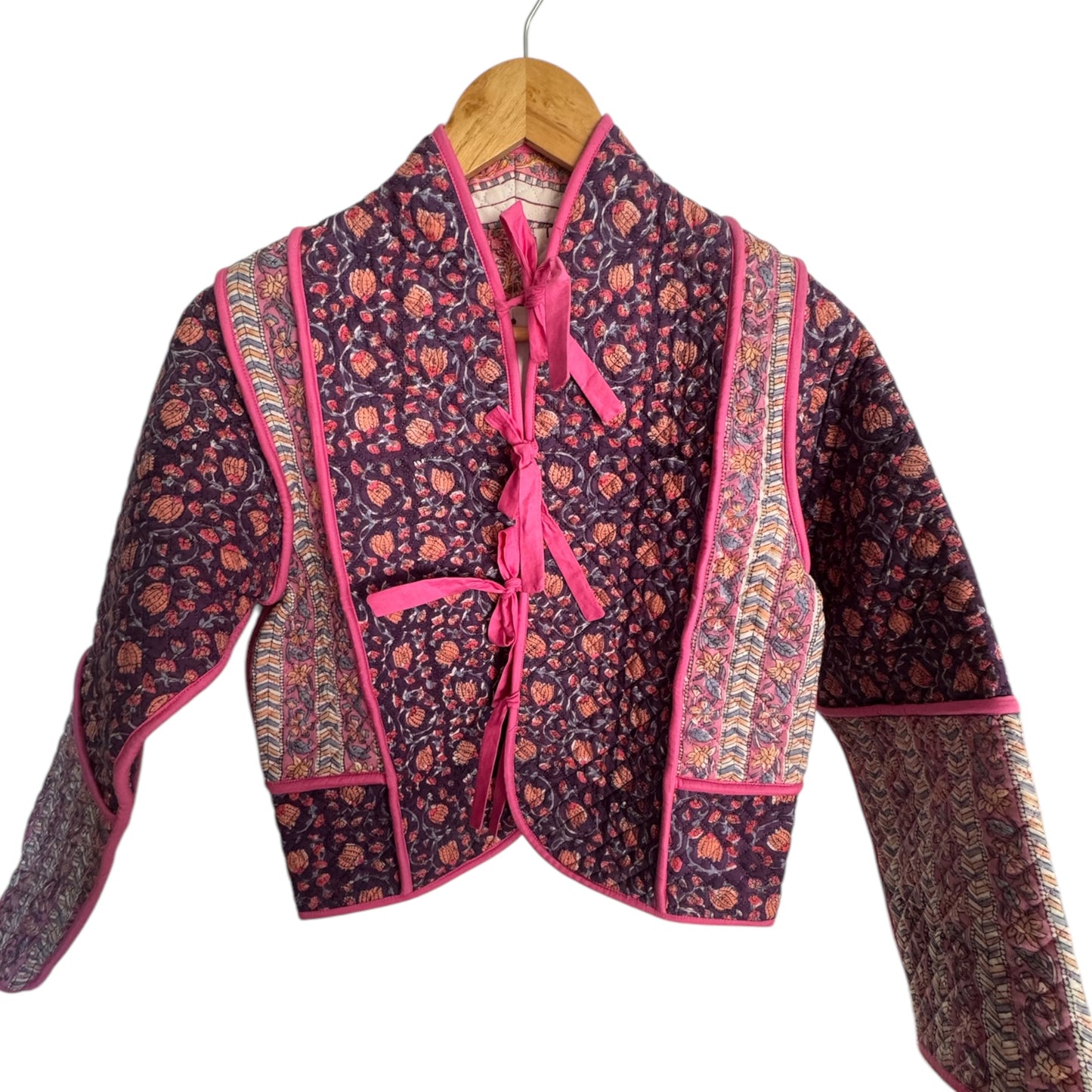 Sample Kalpana Reversible Jacket in Blooming Vines - Size XS - 1 LEFT