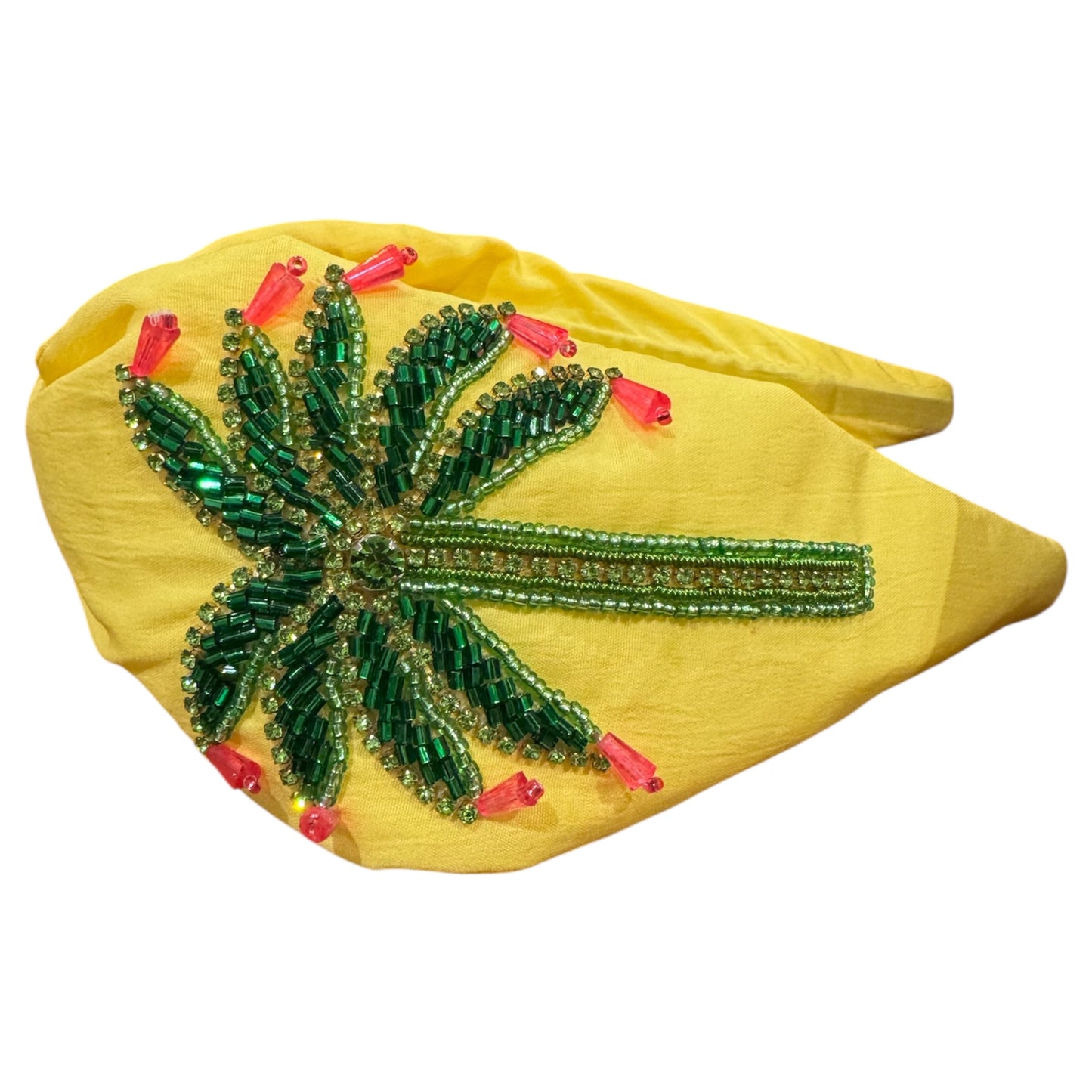 Satin Crepe Palm Tree Headband