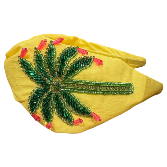 Satin Crepe Palm Tree Headband