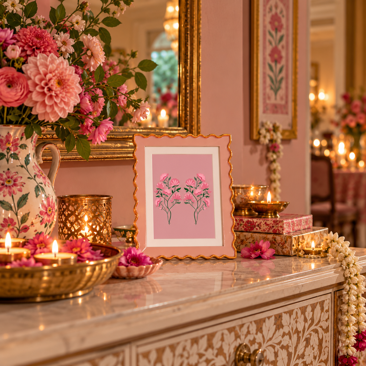 Pink Floral Card - Only 5 Remaining!