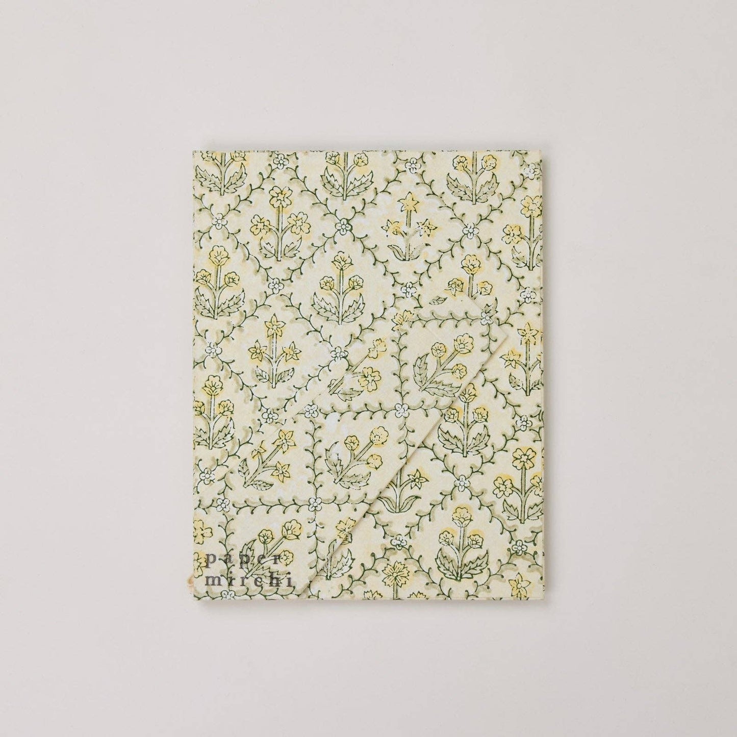 [PRE-ORDER] Block Printed Picture Frame (4x6) - Floral Lattice Buttercream
