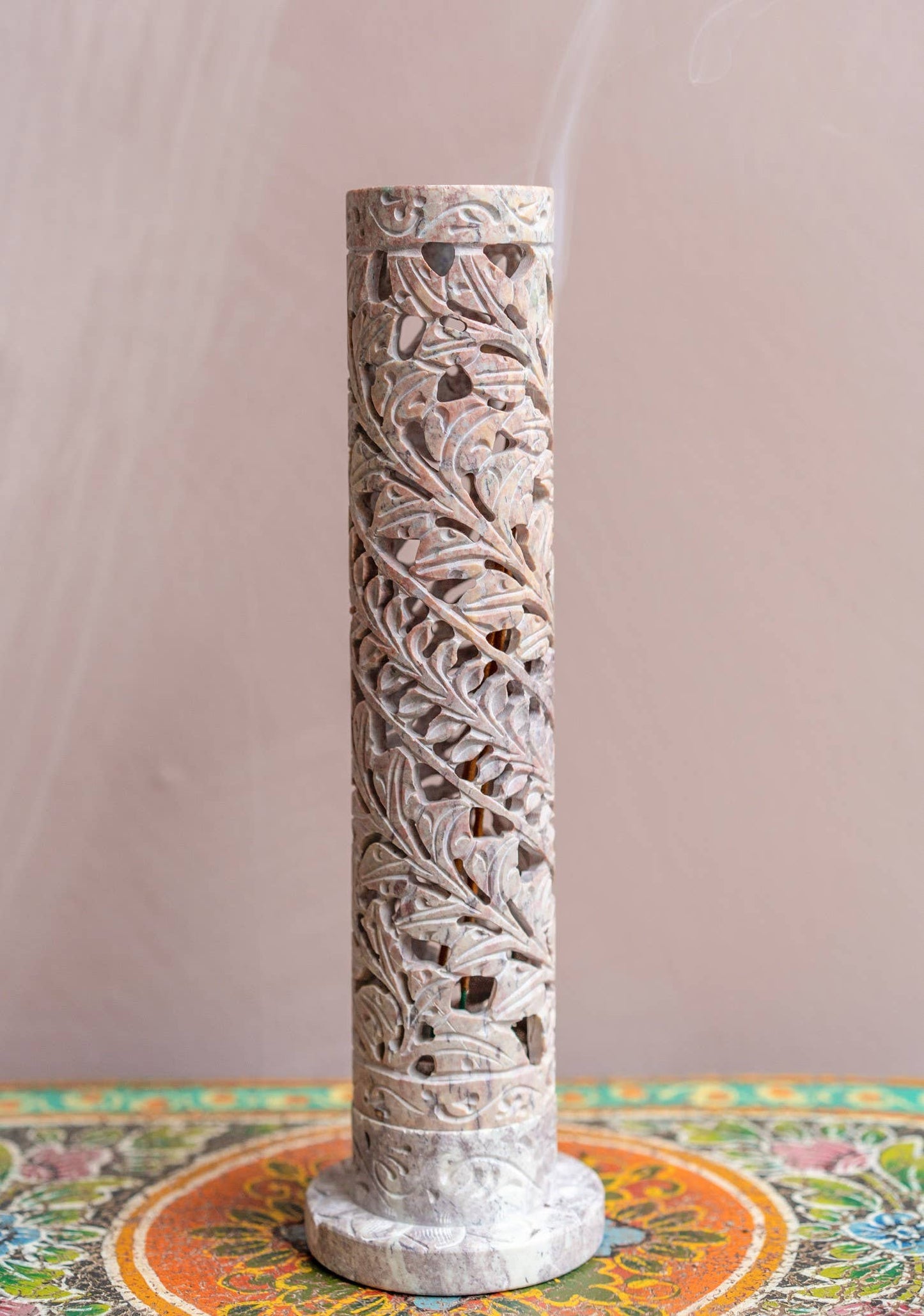 Hand Carved Soapstone Incense Tower - LOW STOCK - ONLY 1 LEFT!