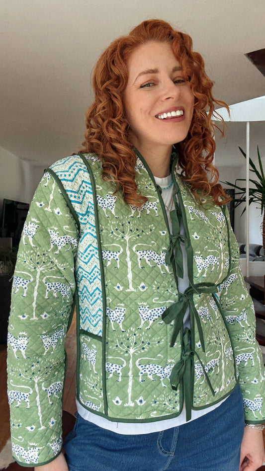 Kalpana Reversible Jacket in ZigZag / Leopard Queen